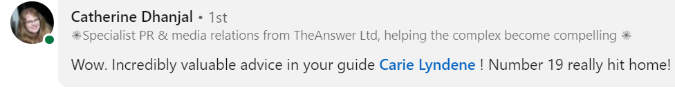 Catherine Dhanjal The Answer PR Consultants 